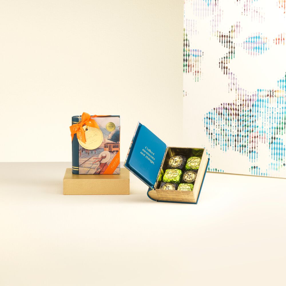 Milan mini book with Chocoviar chocolates 3.95 oz