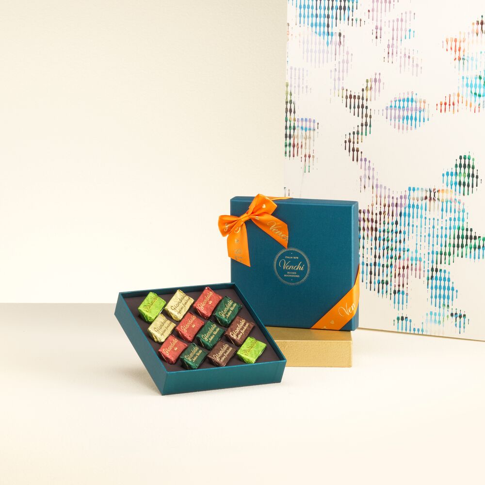 Murrine gift box with Gianduiotto chocolates 3.88 oz